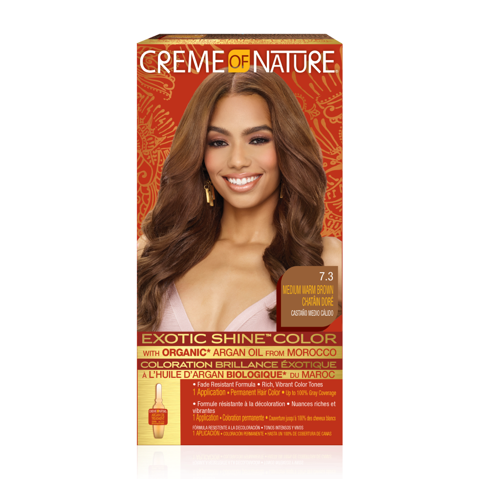Creme of Nature Exotic Shine Hair Color 7.3 Medium Warm Brown 7.3