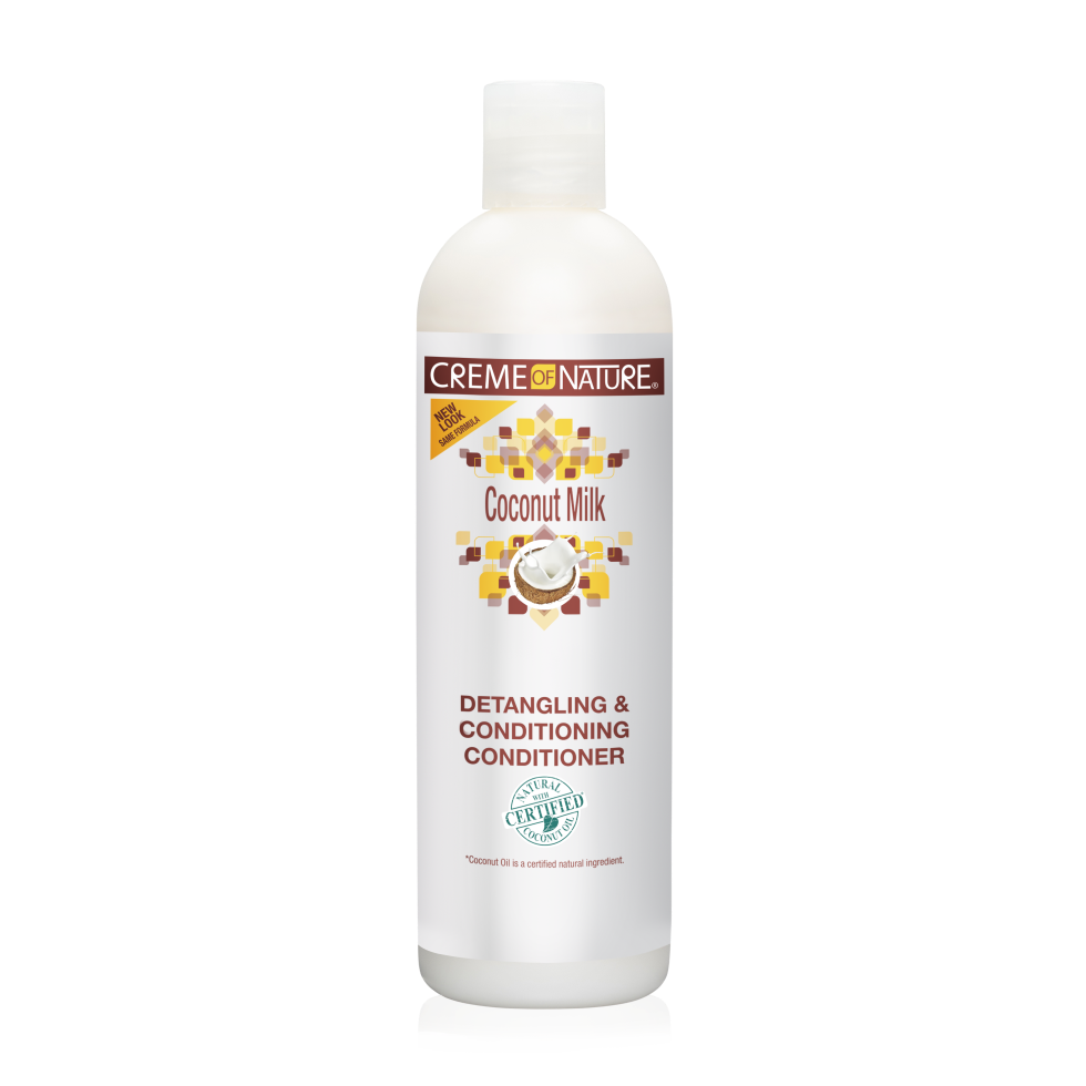 Creme of Nature Coconut Milk Detangling & Conditioning Conditioner 12.0 oz — official pack photo 075724219281 (CON_CNI_CocoMilk_Cond_Front_REFRESH_AdReady_FINAL_980X980_a9cae3e7-e27c-4b68-80bc-45cbbfc64f6d.png) from cremeofnature.com