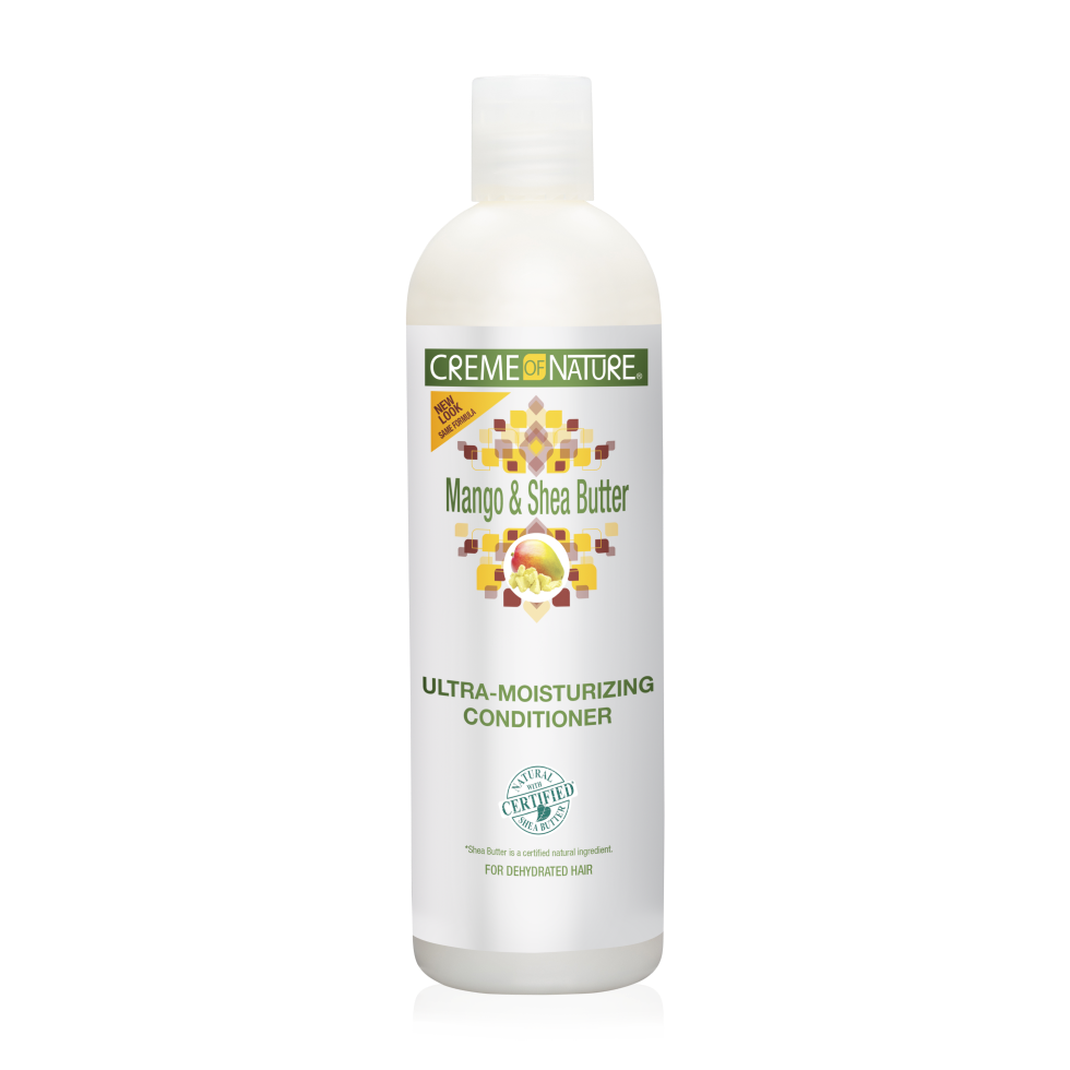 Creme of Nature Mango & Shea Butter Ultra Moisturising Conditioner 12.0 oz — official pack photo 075724219304 (CON_CNI_Mango_Conditioner_Front_AdReady_REFRESH_FINAL_980X980_a2d1b771-bd89-44d5-afef-8f3227335a46.png) from cremeofnature.com