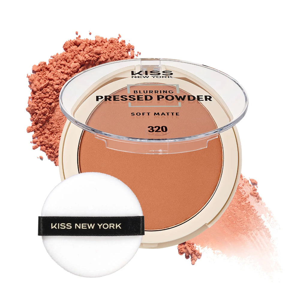 Kiss New York Soft Matte Pressed Powder Lightweight Blurring Setting Powder for Oily & Combination Skin official pack
