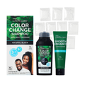 KISS Colors & Care Natural Herbal Color Change Shampoo (XL Bottle) - Permanent Hair Dye & 100% Gray Coverage in Minutes, Ammonia-Free Plant-Based Formula (Natural Black / Dark Brown) official pack