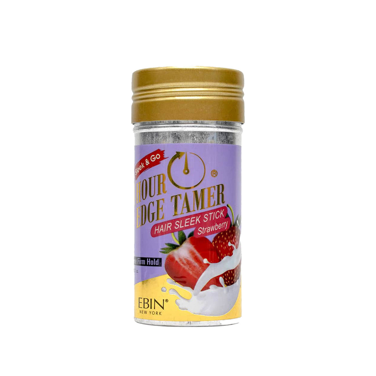 Ebin New York 24 Hour Edge Tamer Extreme Firm Hold Hair Wax Stick Strawberry 2.7 — official pack photo ETK-ST75 (C_24HR-Edge-Tamer-Stick_PKG_75g_Strawberry_Front-min.jpg) from ebinnewyork.com