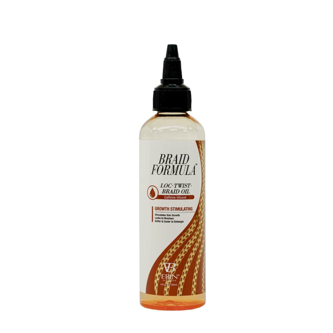 EBIN New York Loc Twist Braid Oil - Growth Stimulating 4.0 oz — official pack photo BFGO120 (C_BF_Oil_PKG_Caffeine_Front-min.jpg) from ebinnewyork.com