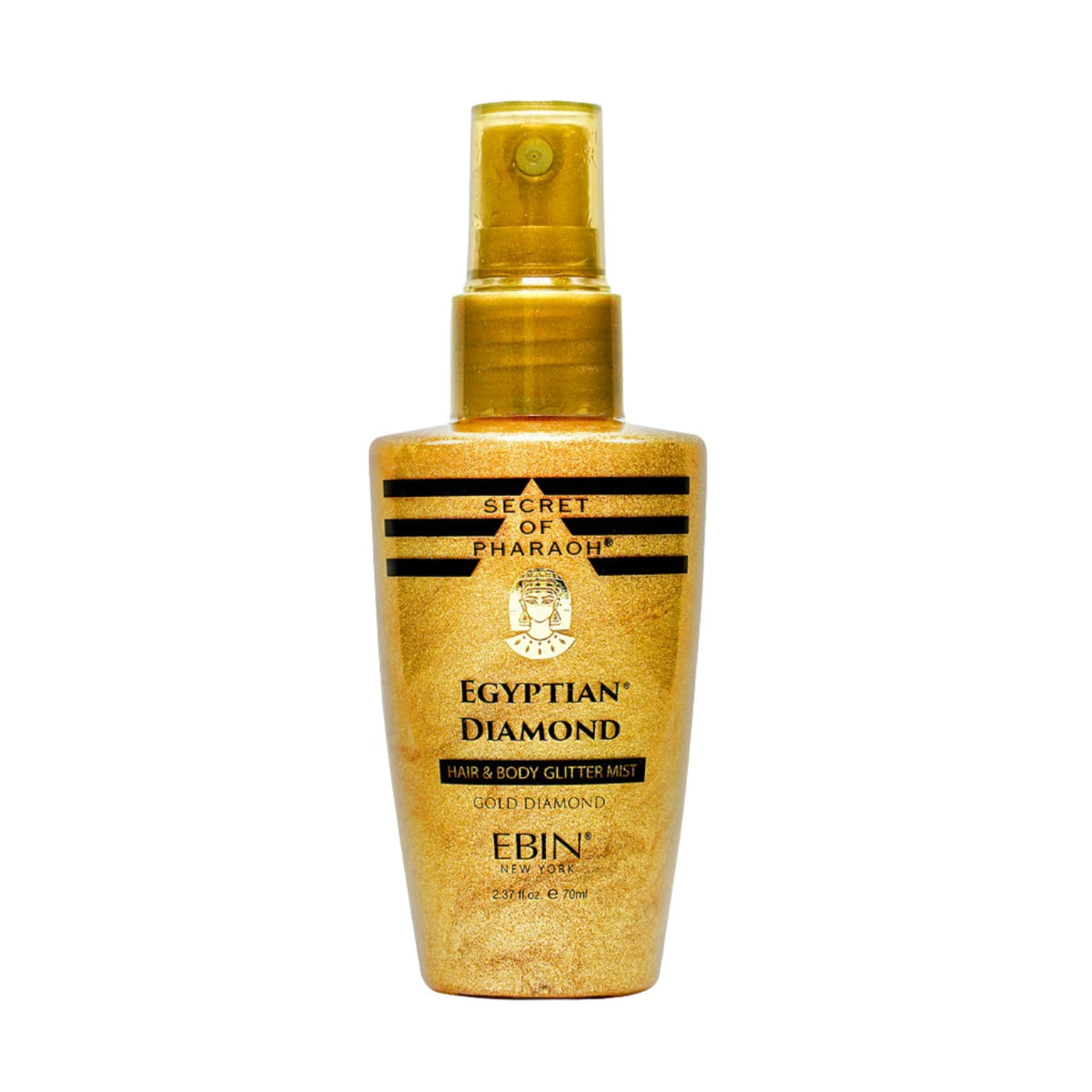 Ebin New York Egyptian Diamond Gold Hair & Body Glitter Mist 2.37 Oz — official pack photo ED-GD (C_SOP_ED-GD_PKG_Front-min.jpg) from ebinnewyork.com