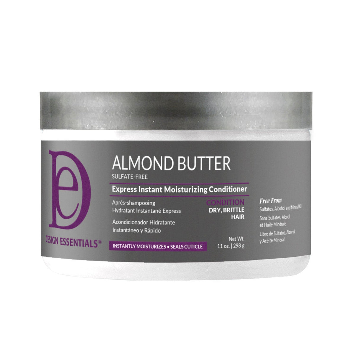 Design Essentials Almond Butter Express Instant Moisturizing Conditioner 11.0 oz — official pack photo 40405 (DEC-AlmondButterCondi-FRONT-11oz-WO-0523_1500x1500_eb953617-fd42-4f52-9b23-6d780bc69eaf.jpg) from designessentials.com