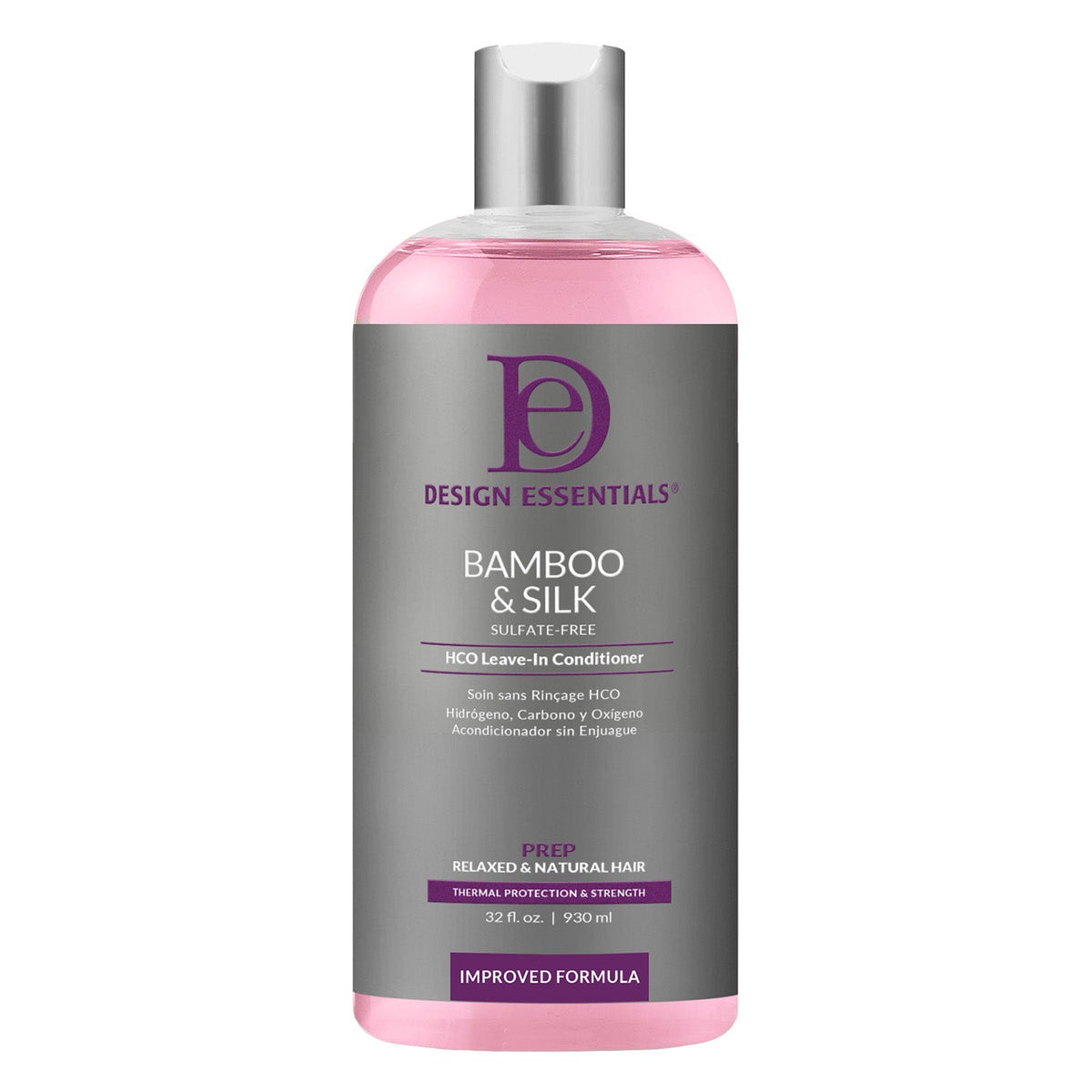 Design Essentials Bamboo & Silk HCO Leave-In Conditioner 32.0 oz — official pack photo 30106 (DEC-BambooSilkShamp-FRONT-32oz-WO-0523_1500x1500_6c7d6eab-5ae0-48f3-ba7d-6ccdedd1ad3e.jpg) from designessentials.com