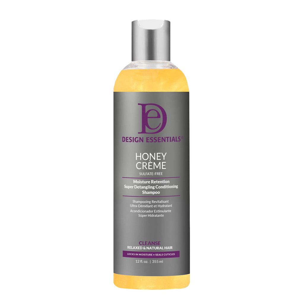 Design Essentials Honey Creme Moisture Retention Super Detangling Conditioning S — official pack photo 40406 (DEC-HoneyCremeShamp-FRONT-12oz-WO-0124_1500x1500_5d5092e8-3dfd-4951-ad39-c981a68d86a6.jpg) from designessentials.com