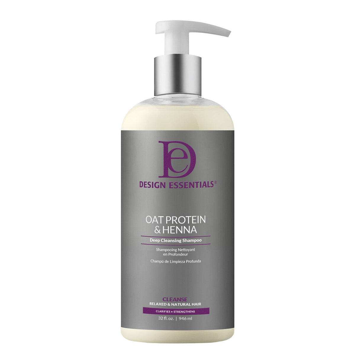 Design Essentials Oat Protein & Henna Deep Cleansing Shampoo 32oz