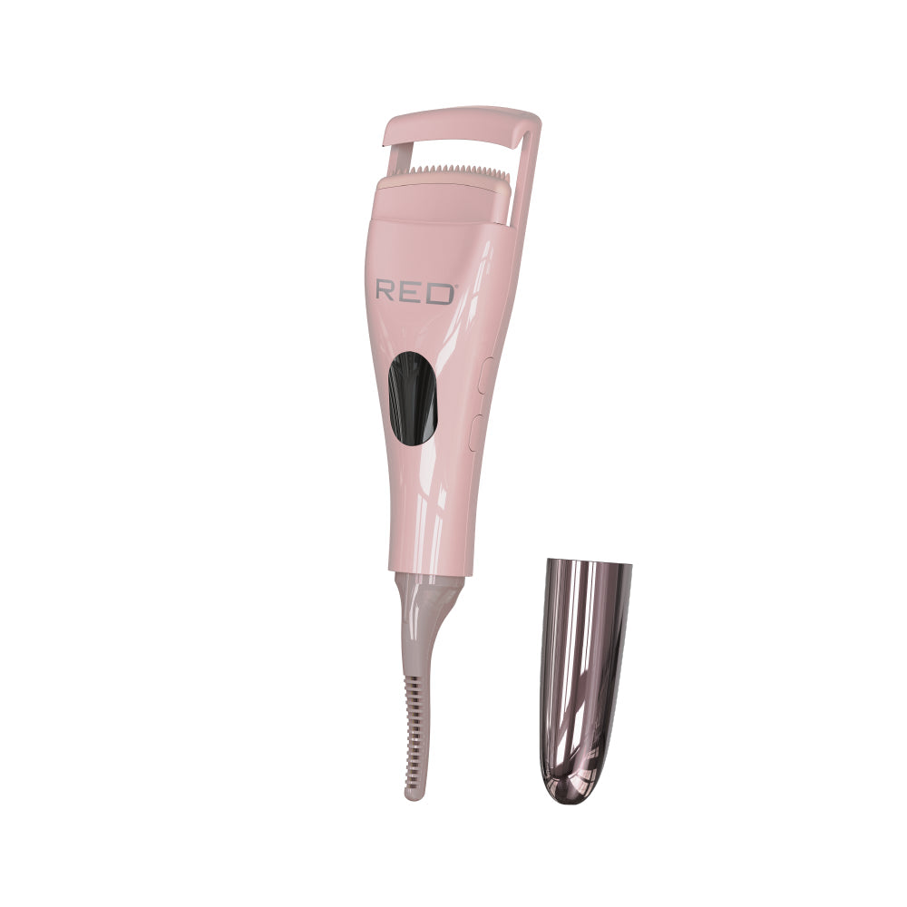 RED by KISS Electric Dual-Sided Heated Eyelash Curler & Curling Wand - Pink official pack