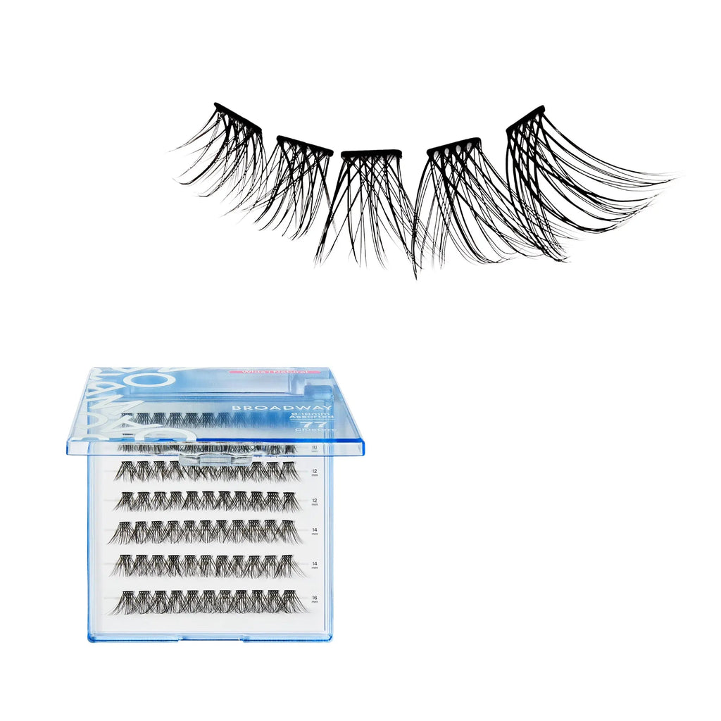 Broadway Natural DIY Cluster Lashes - Customizable Lash Extensions (70-140pcs) - #DIY04-77pcs / Wide Band official pack
