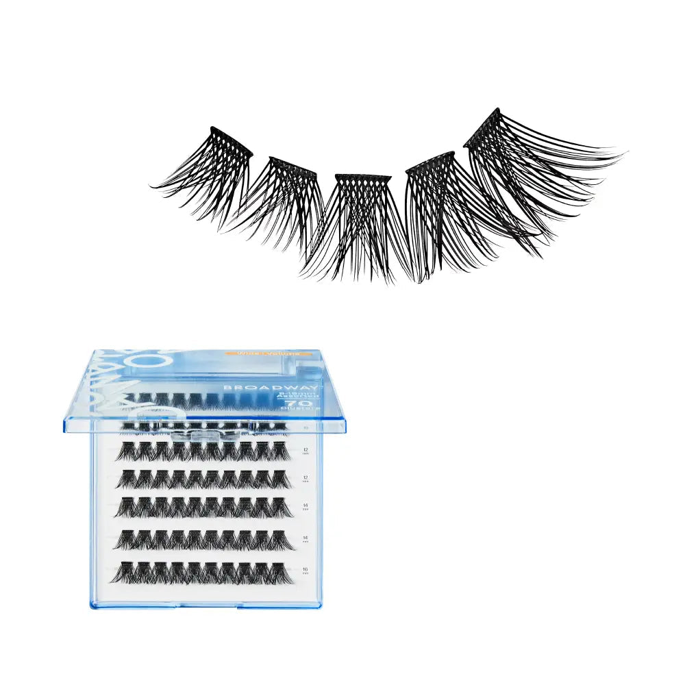 Broadway Volume DIY Cluster Lashes - Full, Fluffy Lash Extensions (56-112pcs) - Wide Band official pack