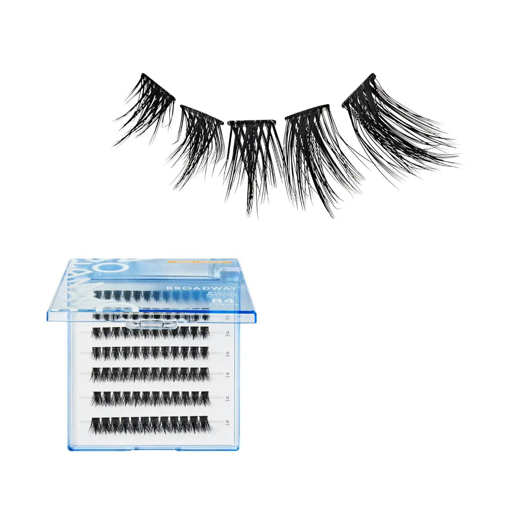 Broadway Volume DIY Cluster Lashes - Full, Fluffy Lash Extensions (56-112pcs) - Wide Band official pack