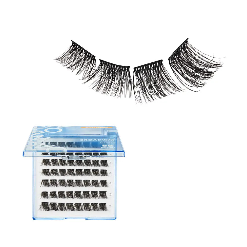 Broadway Volume DIY Cluster Lashes - Full, Fluffy Lash Extensions (56-112pcs) - Wide Band official pack