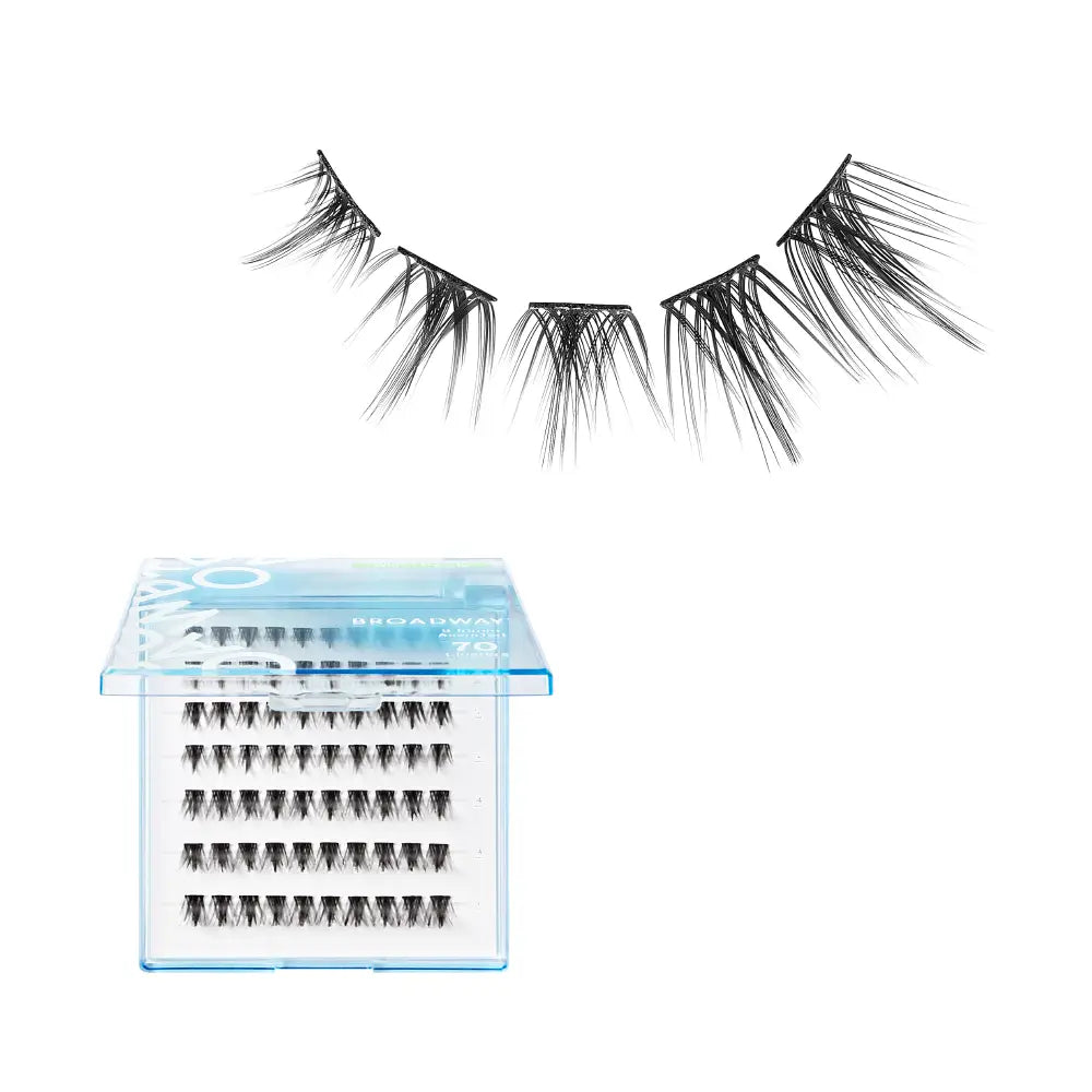 Broadway Trendy DIY Cluster Lashes - Manga-Inspired Wispy Lash Extensions (70-112pcs) - #DIY27-70pcs / Wide Band official pack