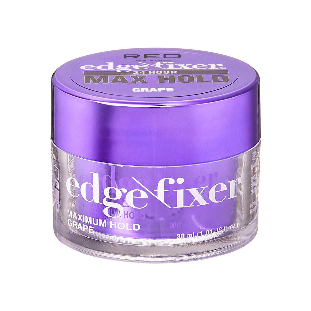 RED by KISS Edge Fixer 24 Hour Edge Control Max Hold Non-Flaxing Wax - Grape / 1.01 US Fl.oz. official pack