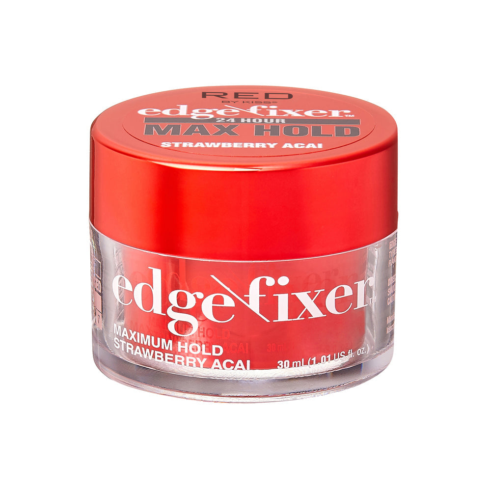 RED by KISS Edge Fixer 24 Hour Edge Control Max Hold Non-Flaxing Wax - Strawberry Acai / 1.01 US Fl.oz. official pack