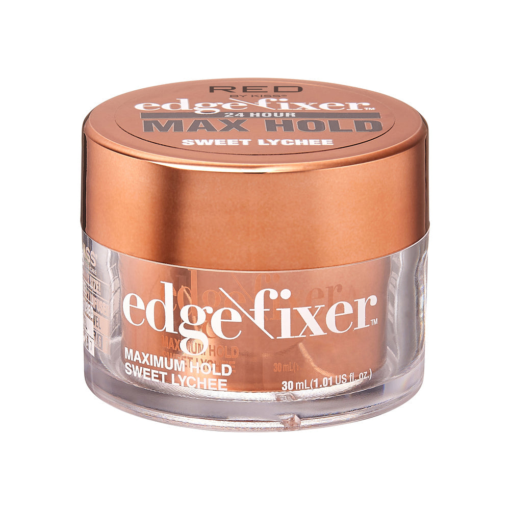 RED by KISS Edge Fixer 24 Hour Edge Control Max Hold Non-Flaxing Wax - Sweet Lychee / 1.01 US Fl.oz. official pack
