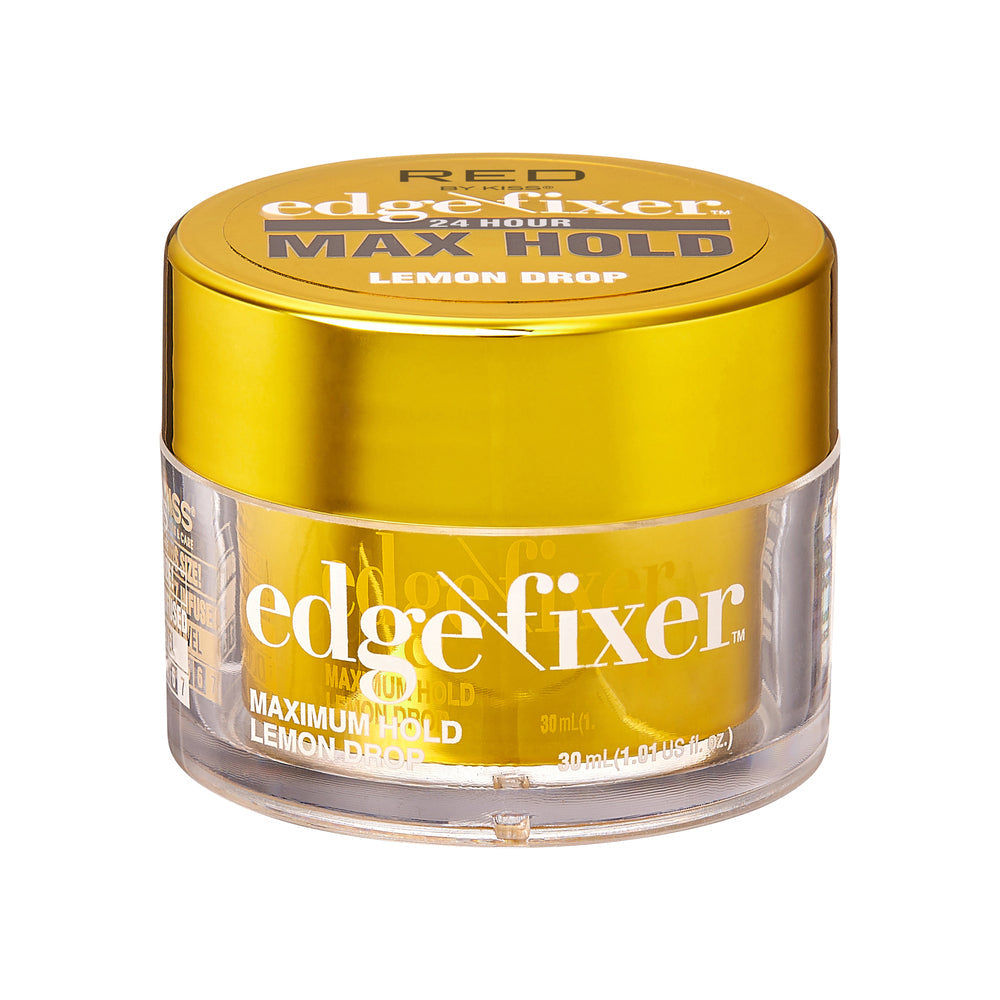 RED by KISS Edge Fixer 24 Hour Edge Control Max Hold Non-Flaxing Wax - Lemon Drop / 1.01 US Fl.oz. official pack