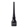 EL03_main "A black liquid eyeliner with a pointed brush applicator. The eyeliner bottle is labeled "24 HR EYE LINER" in white text. The cap of the bottle is elongated and tapers to a point, which is attached to the brush applicator. The brush is designed for precise application, and the product is marketed to last for 24 hours."