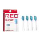 RED by KISS Hypersonic Sonic Electric Toothbrush – Waterproof Design with 75-Day Battery Life - Brush Heads Refill / White official pack
