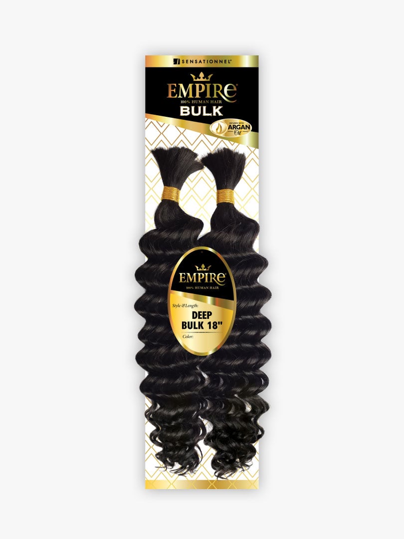 Hair Zone Inc. Sensationnel Human Weave Empire Deep Bulk 18 (Color:2 DARK BROWN) — official pack photo (Empire_Deepbulk18_01.jpg) from sensationnel.com