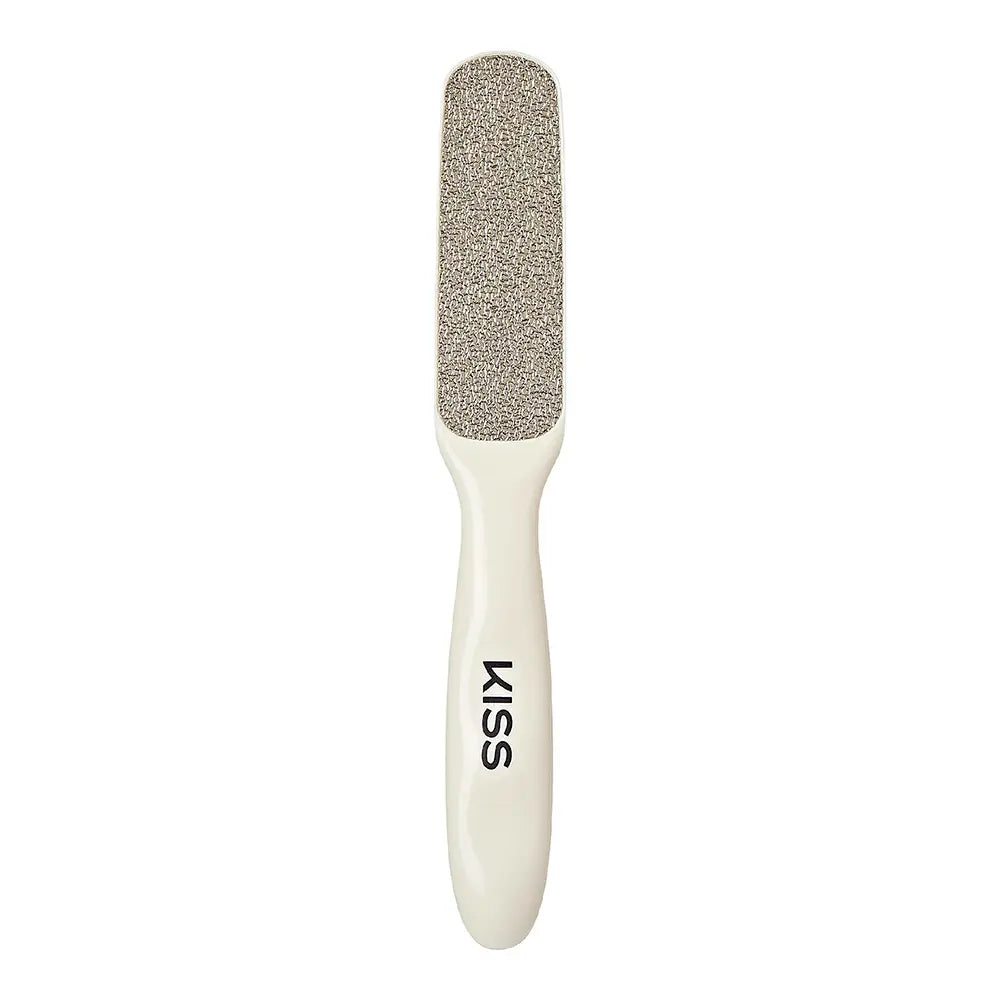 Kiss New York Dual-Sided Foot File for Callus Removal and Smooth, Soft Feet - Nickel official pack
