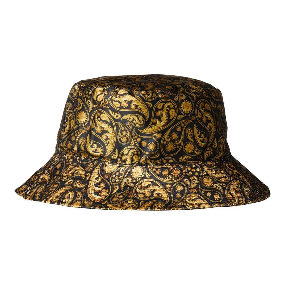 FH021_main "RED by KISS Reversible Satin Bucket Hat - Luxe Paisley, main product view."