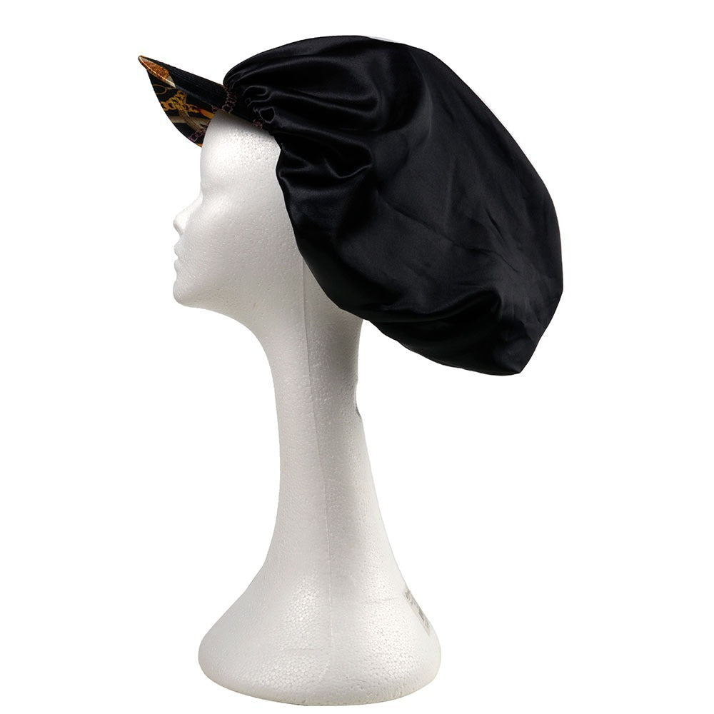 RED by KISS XL Satin Visor Bonnet - Black - Satin Visor Bonnet XL Black official pack
