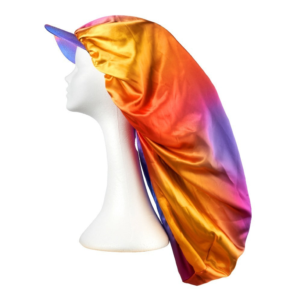 FH041_main "RED by KISS Satin Visor Braid Bonnet - Ombre, main product view."
