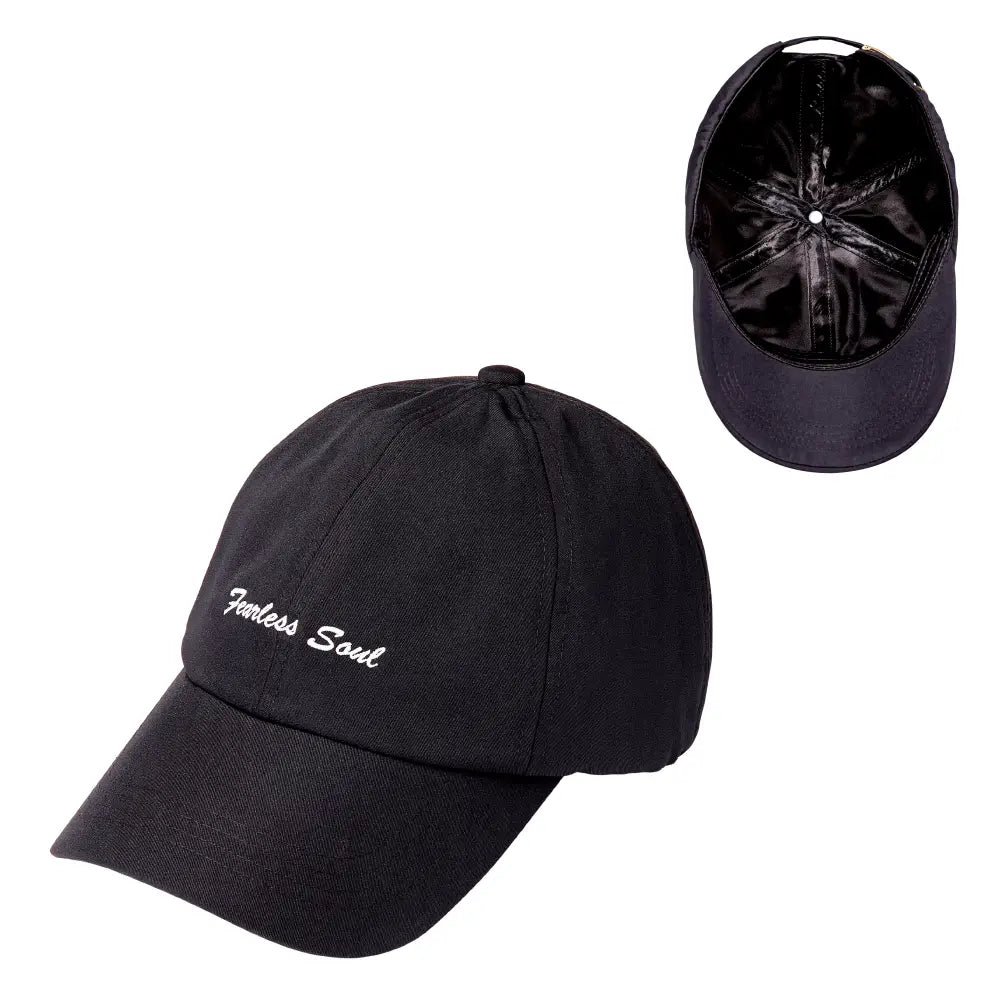 Arria Adjustable Satin Lined Embroidered Baseball Cap - Fearless Soul official pack