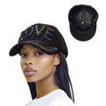 FH062_main "RED by KISS Studded Baseball Cap with Satin Lining – Adjustable Fit, main product view."