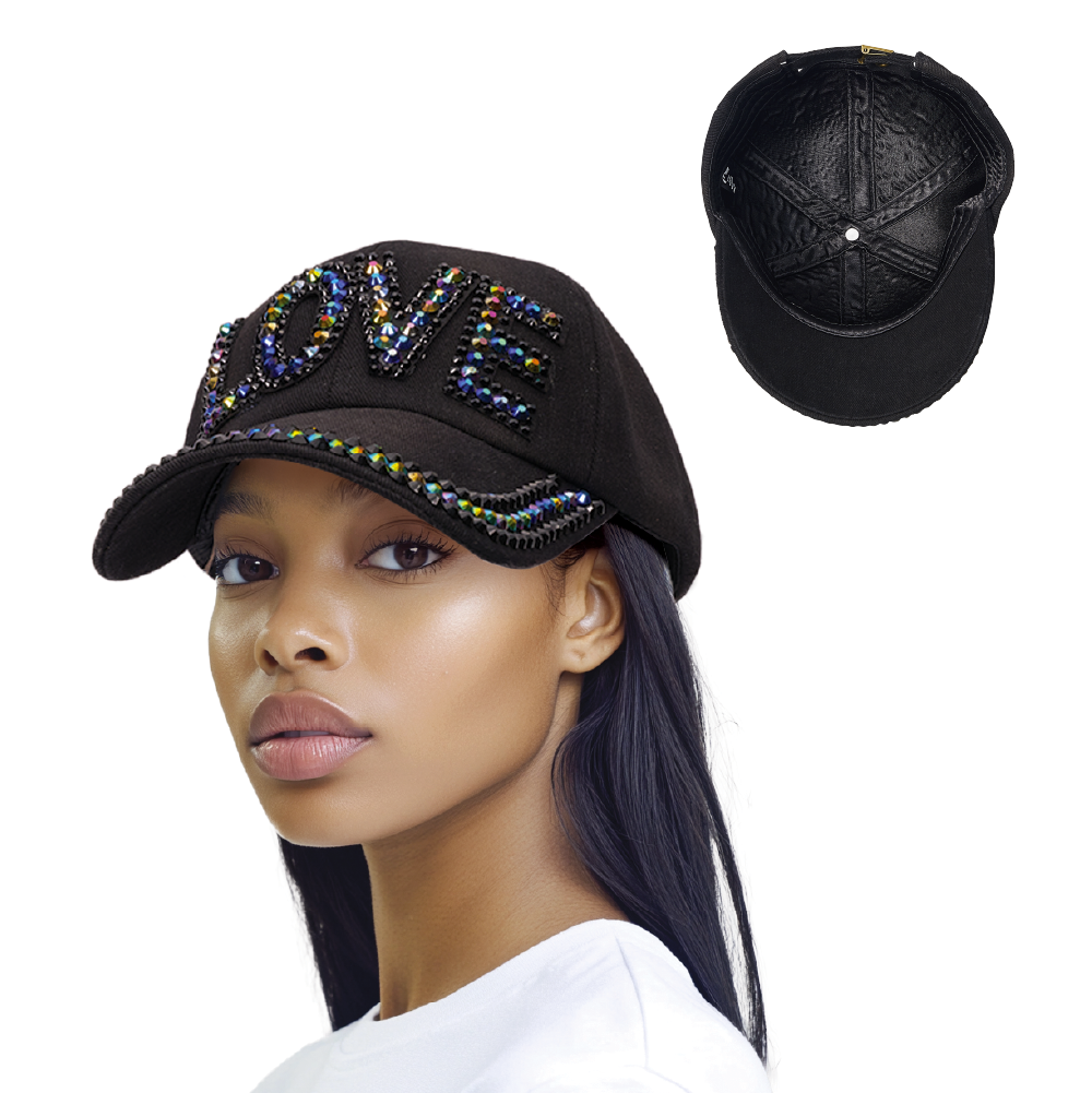 FH062_main "RED by KISS Studded Baseball Cap with Satin Lining – Adjustable Fit, main product view."