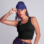 Arria Ribbed Crop Tank Top – Women’s Soft Slim Fit Scoop Neck Sleeveless Shirt official pack
