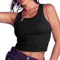 Arria Ribbed Crop Tank Top – Women’s Soft Slim Fit Scoop Neck Sleeveless Shirt official pack