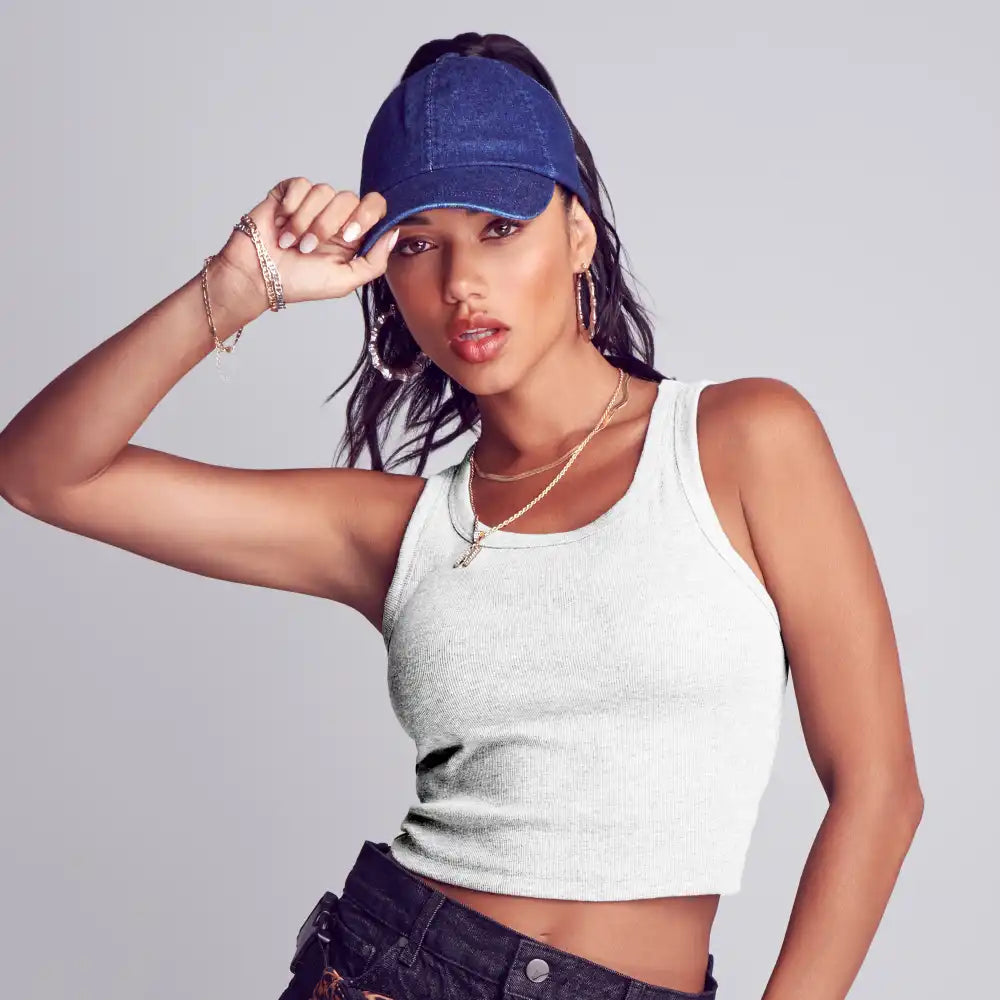 Arria Ribbed Crop Tank Top – Women’s Soft Slim Fit Scoop Neck Sleeveless Shirt official pack