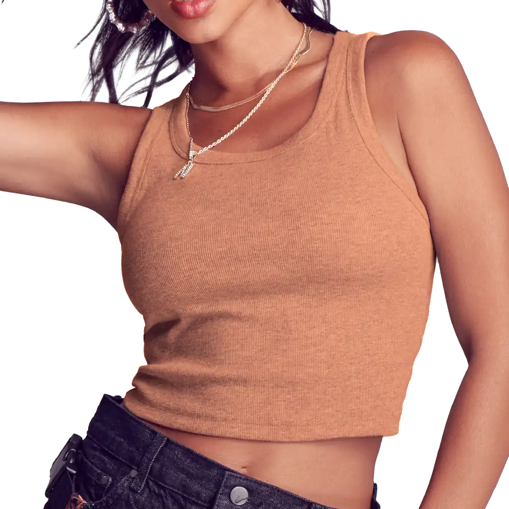 Arria Ribbed Crop Tank Top – Women’s Soft Slim Fit Scoop Neck Sleeveless Shirt official pack