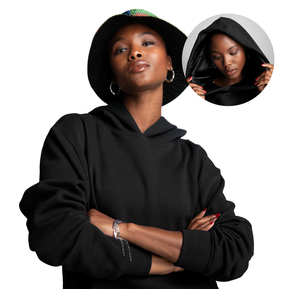 Arria Satin-Lined Hoodie – Frizz-Free Hair Protection official pack