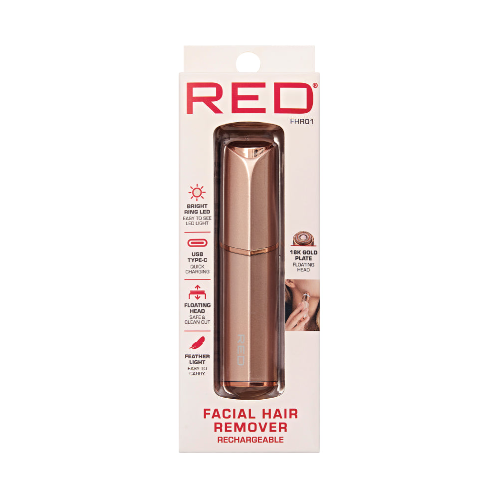 RED by KISS 18K Gold Rechargeable Facial Hair Remove official pack