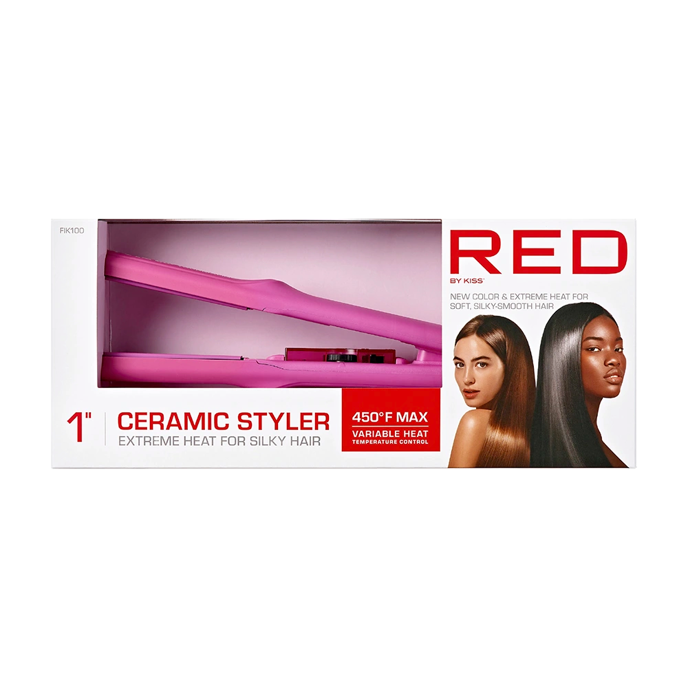 RED by KISS 1" Adjustable Heat Ceramic Styler official pack