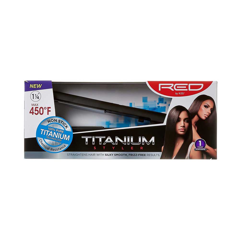 RED by KISS Titanium Styler - 1.25 Inch official pack