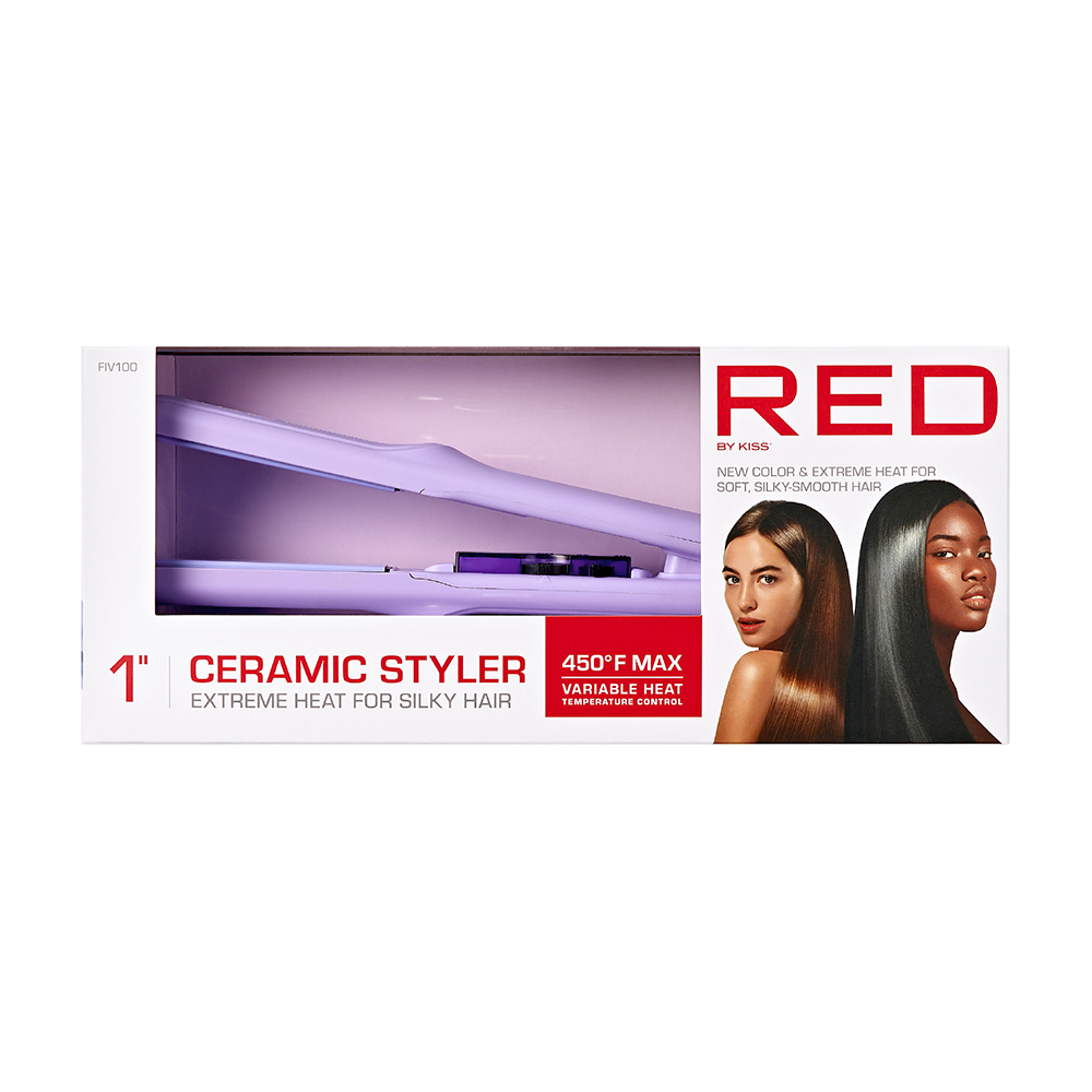 RED by KISS 1" Adjustable Heat Ceramic Styler official pack