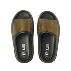 Arria Rhinestone Glitter Cloud Slippers – Open Toe Slides for Women & Men - S / Black official pack