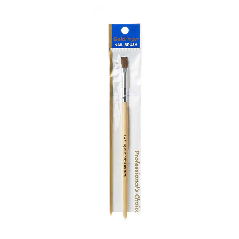 Gold Finger Flat Acrylic Brush - #06 official pack