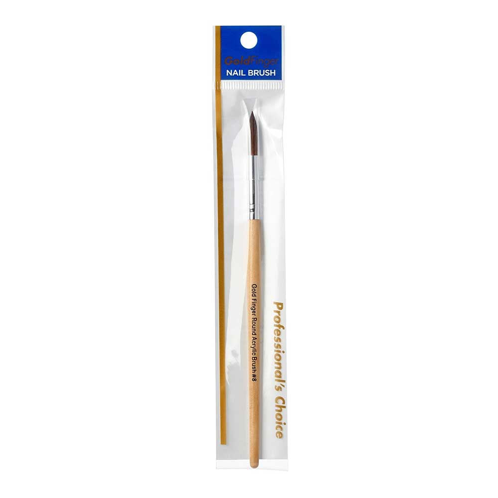 Gold Finger Round Acrylic Brush - #08 official pack