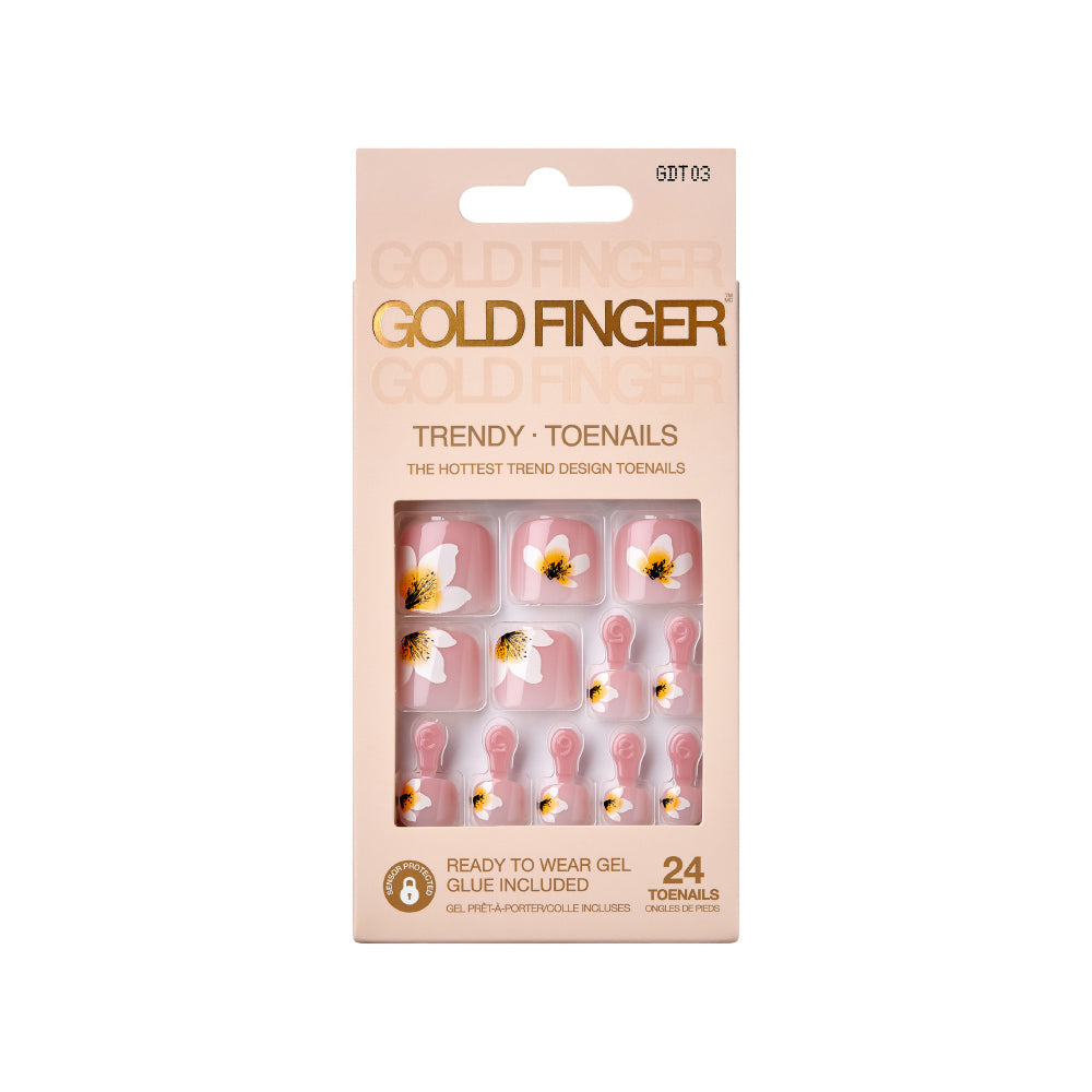 Gold Finger Kiss Solid Color Toenails - HONEY DAISY — official pack photo GDT03 (GDT03_main.png) from rk