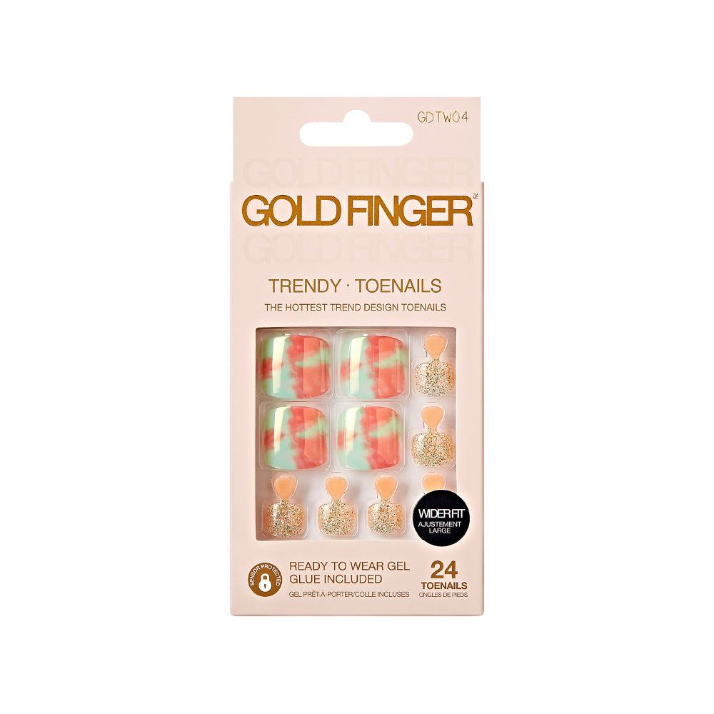Gold Finger Trendy Wider Fit Toenails - Festive - GF Trendy Wider Fit Toenails - Festive official pack
