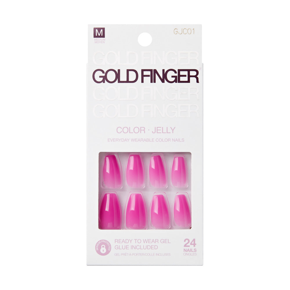 Gold Finger Jelly Color Nails - Snowy - GF Jelly Color - Snowy official pack