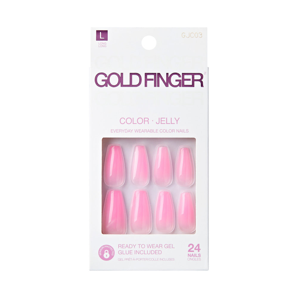 Gold Finger Jelly Color Nails - Bubble Gum - GF Jelly Color - Bubble Gum official pack