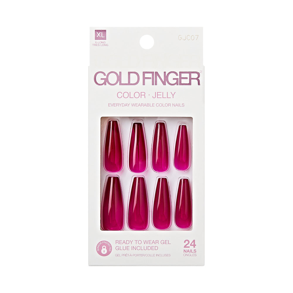 Gold Finger Jelly Color Nails - Grape Juice - GF Jelly Color - Grape Juice official pack