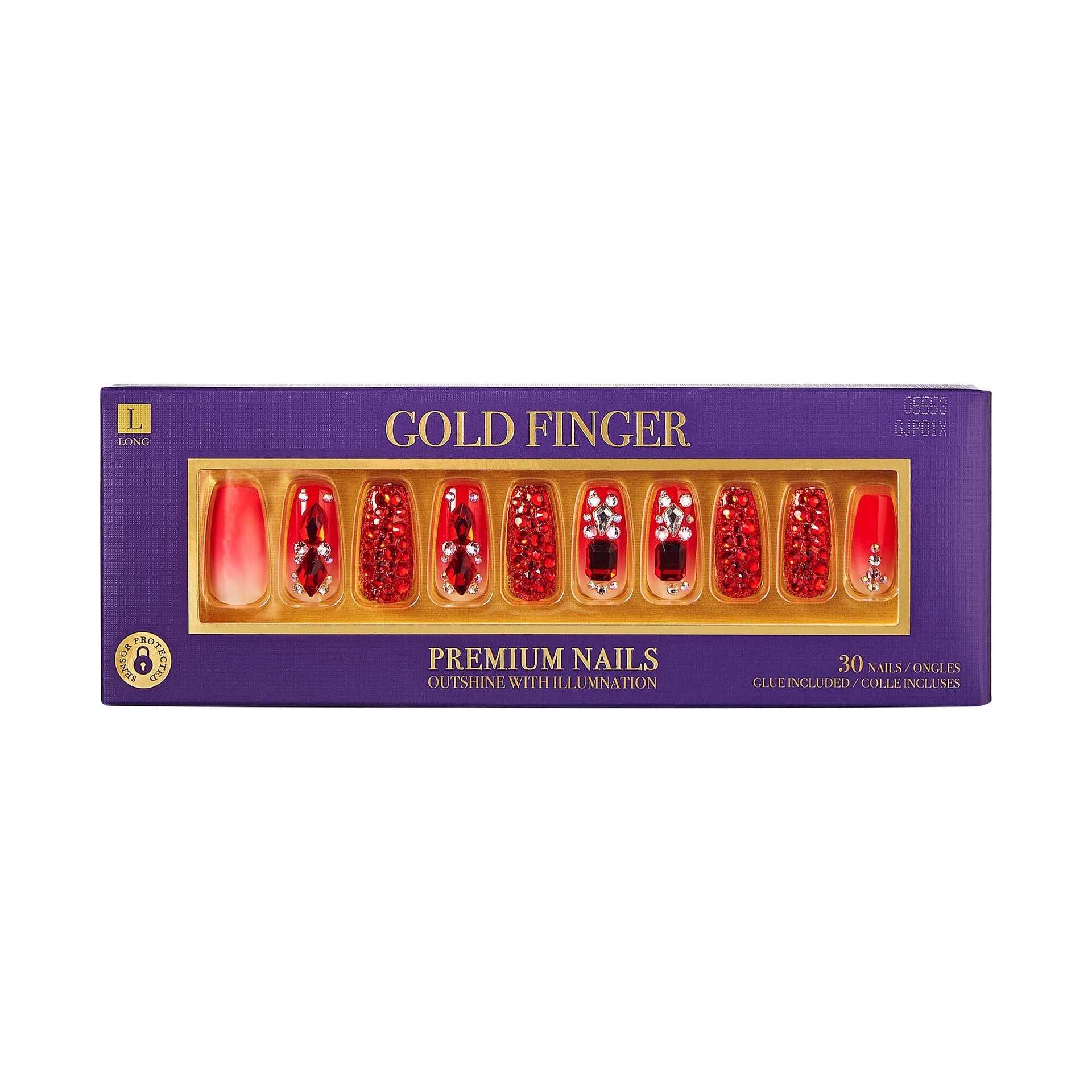 Gold Finger Premium Nails - GF Premium - Ruby on Right official pack